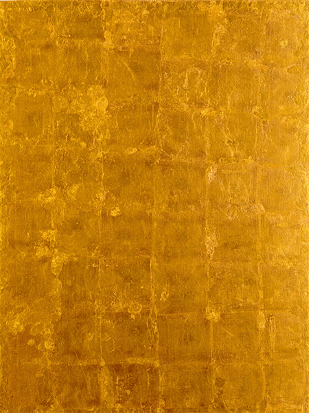 Yves Klein, MG 23 Monogold sans titre, 1961, gold leaf on pannel, Private Collection. Image: © Scala, Florence. © Succession Yves Klein c/o ADAGP, Paris and DACS, London 2021.